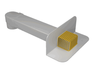 ПВХ воронка парапетная TERMOCLIP 65х100 мм, длина 550 мм с отводом Ø100 мм, шт