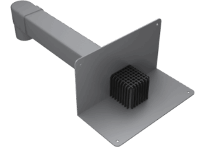 ПВХ воронка парапетная TERMOCLIP 100х100 мм, длина 650 мм с отводом и листоуловителем (В15), шт